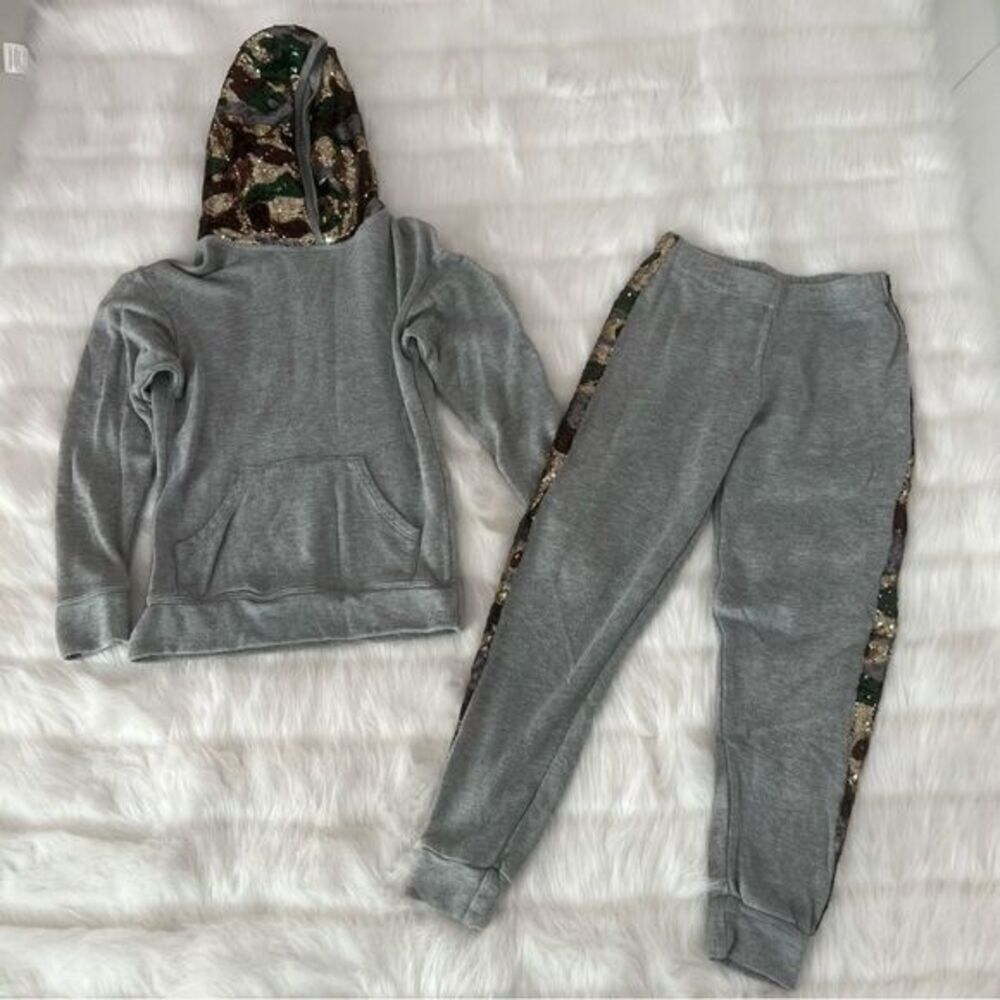 Flowers by Zoe Sequin Camouflage Tracksuit Set
